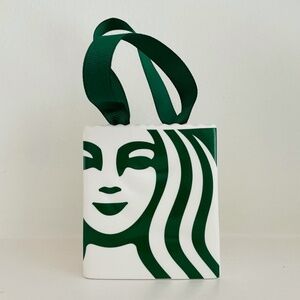 Limited Edition *RARE* Starbucks Ceramic Tote Ornament